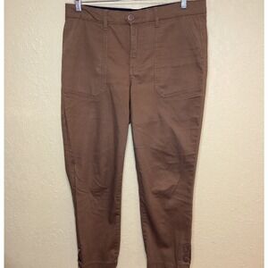 Mason Belle Rust Utility Pocket Snap Leg Jogger‎ Pants, Size 10